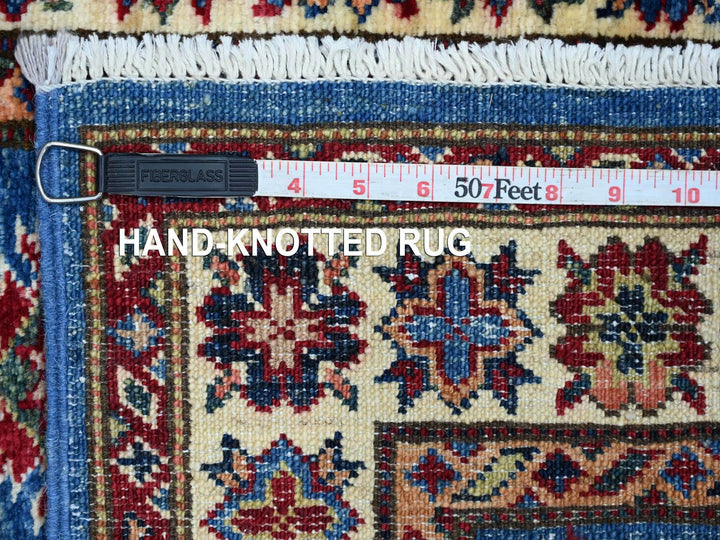2'5" x 6'6" New Hand Knotted Blue Wool Runner Oriental Rug - MOA10221749