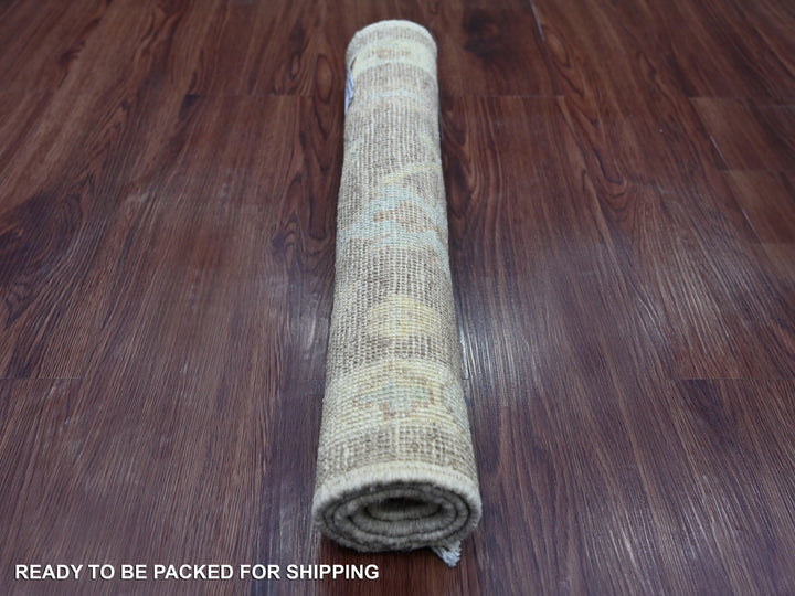 2'0" x 3'0" New Hand Knotted Brown Wool Rectangle Oriental Rug - MOA10221751
