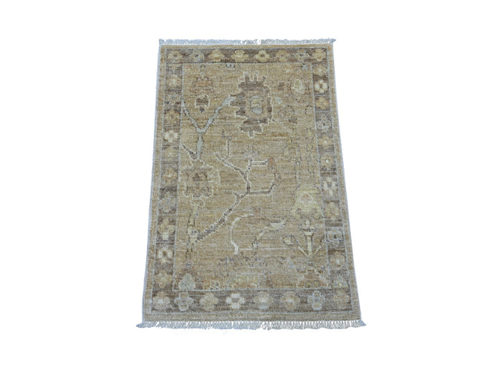 2'0" x 3'0" New Hand Knotted Brown Wool Rectangle Oriental Rug - MOA10221752