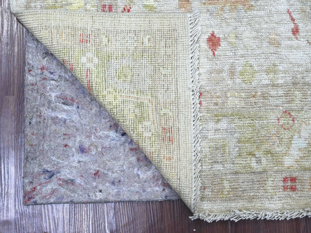 4'2" x 6'0" New Hand Knotted Grey Wool Rectangle Oriental Rug - MOA10221757