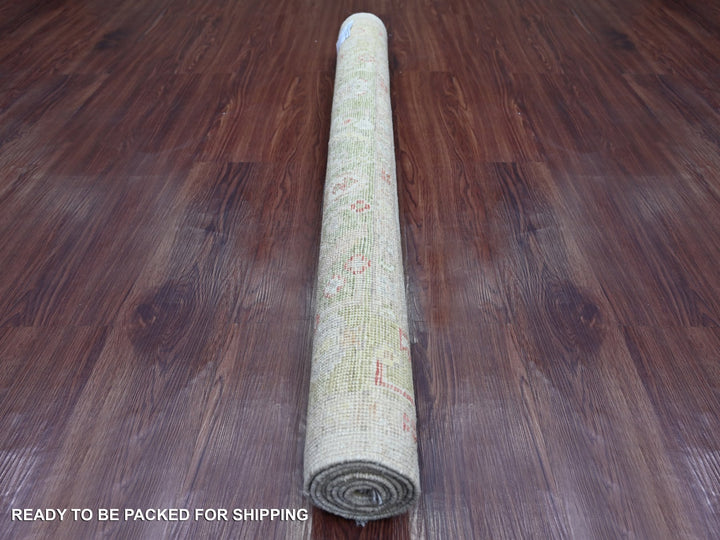 4'2" x 6'0" New Hand Knotted Grey Wool Rectangle Oriental Rug - MOA10221757