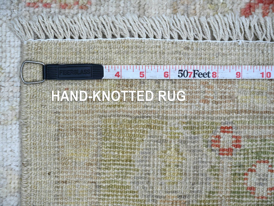 4'2" x 6'0" New Hand Knotted Grey Wool Rectangle Oriental Rug - MOA10221757
