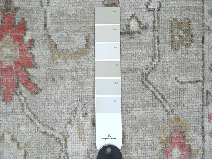 4'2" x 6'3" New Hand Knotted Grey Wool Rectangle Oriental Rug - MOA10221758