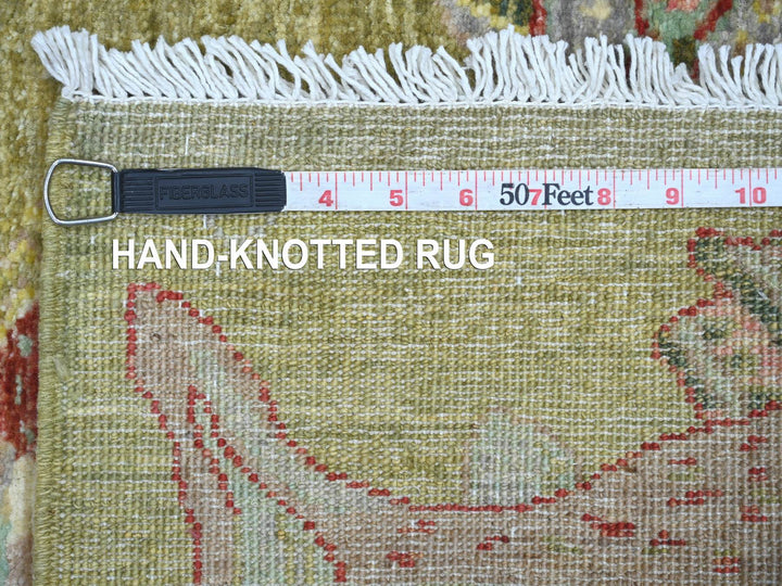 3'1" x 4'9" New Hand Knotted Green Wool Rectangle Oriental Rug - MOA10221763