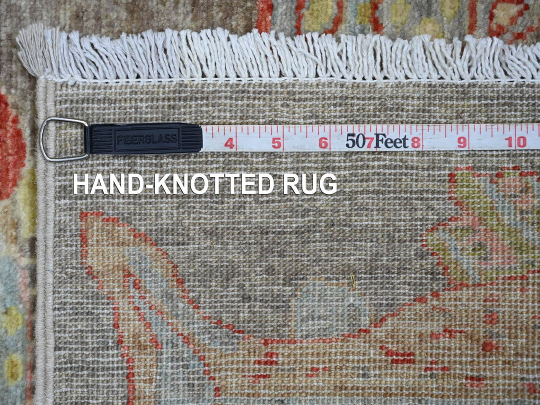 2'11" x 4'10" New Hand Knotted Grey Wool Rectangle Oriental Rug - MOA10221765