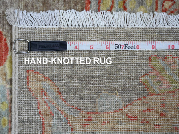 2'11" x 4'10" New Hand Knotted Grey Wool Rectangle Oriental Rug - MOA10221765