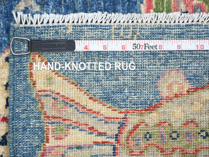 2'8" x 7'10" New Hand Knotted Blue Wool Runner Oriental Rug - MOA10221768