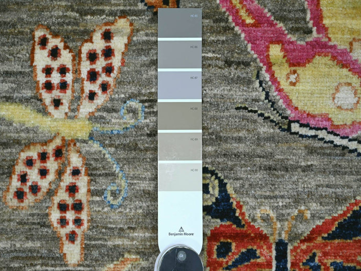 3'0" x 4'11" New Hand Knotted Grey Wool Rectangle Oriental Rug - MOA10221769