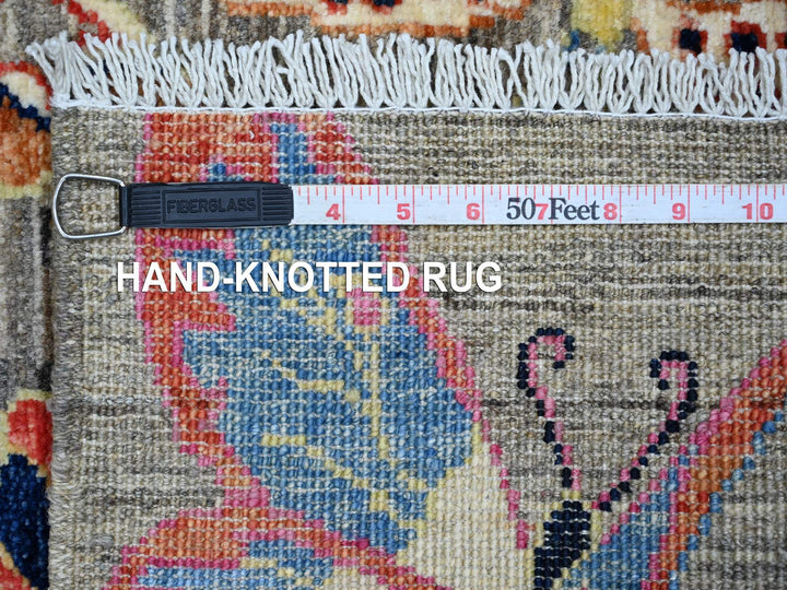 3'0" x 4'11" New Hand Knotted Grey Wool Rectangle Oriental Rug - MOA10221769