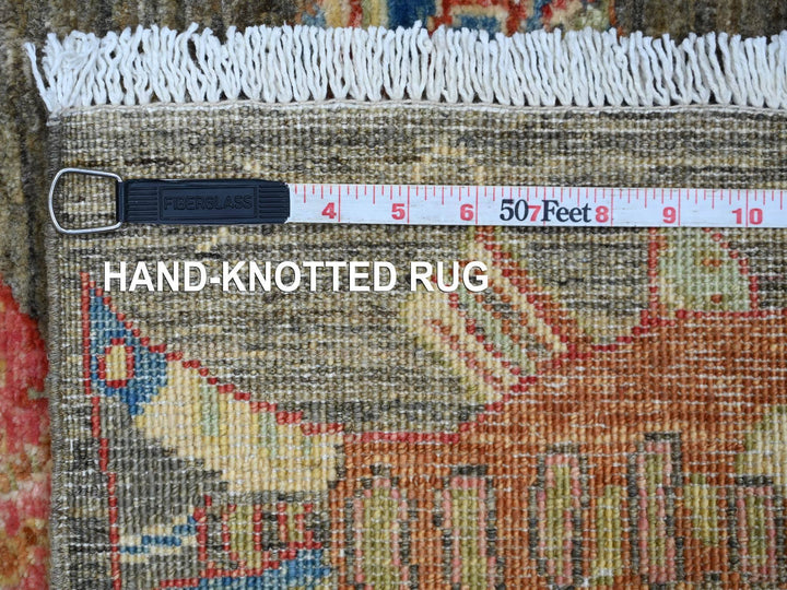 2'0" x 2'11" New Hand Knotted Brown Wool Rectangle Oriental Rug - MOA10221771