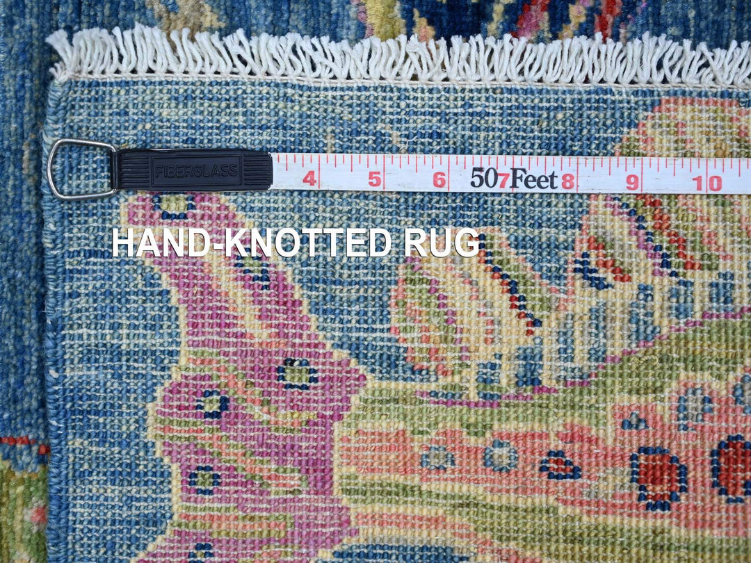 2'0" x 2'10" New Hand Knotted Blue Wool Rectangle Oriental Rug - MOA10221773