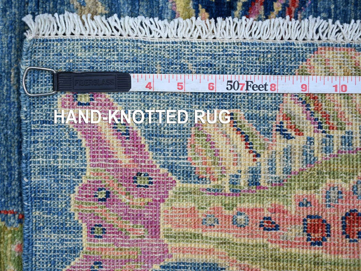 2'0" x 2'10" New Hand Knotted Blue Wool Rectangle Oriental Rug - MOA10221773