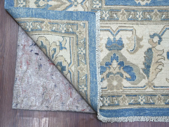 8'11" x 11'6" New Hand Knotted Blue Wool Rectangle Oriental Rug - MOA10221775