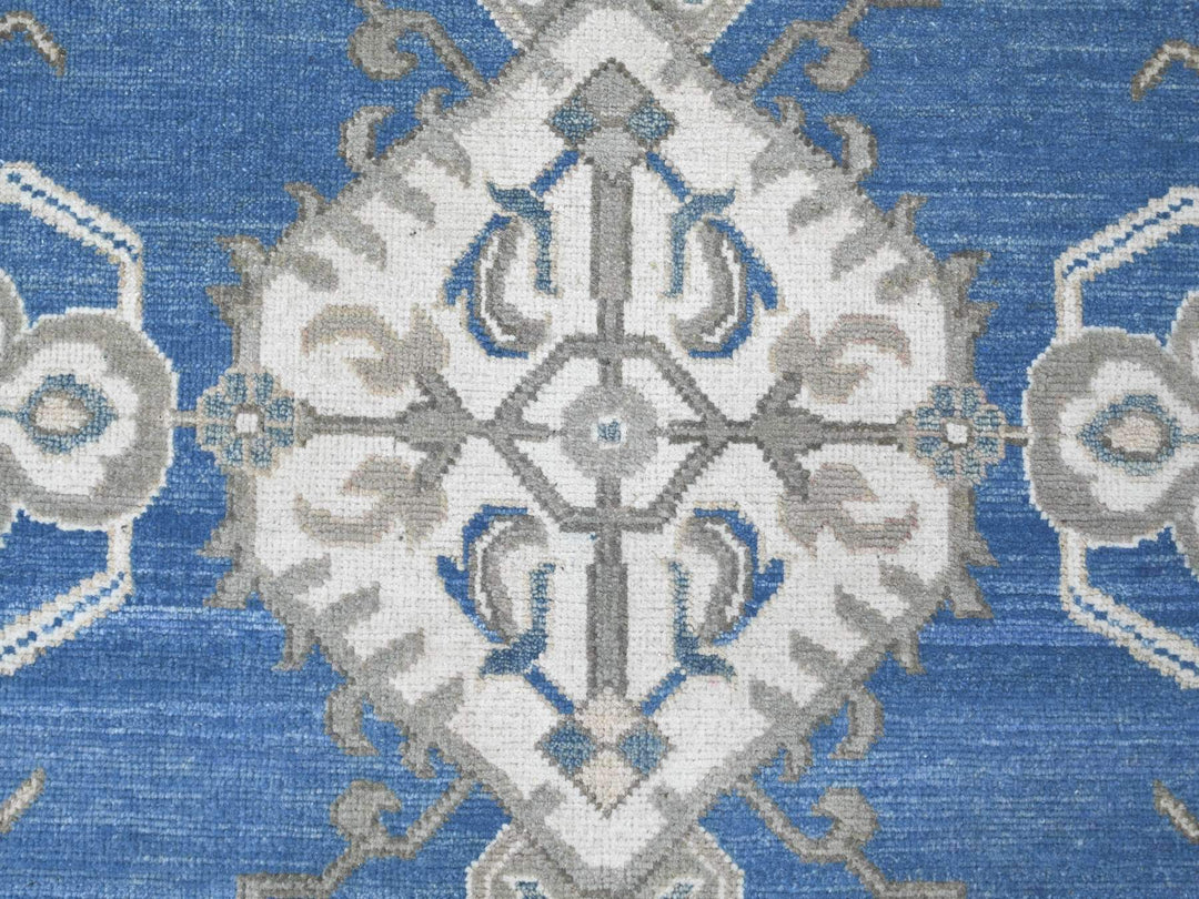 8'11" x 11'6" New Hand Knotted Blue Wool Rectangle Oriental Rug - MOA10221775