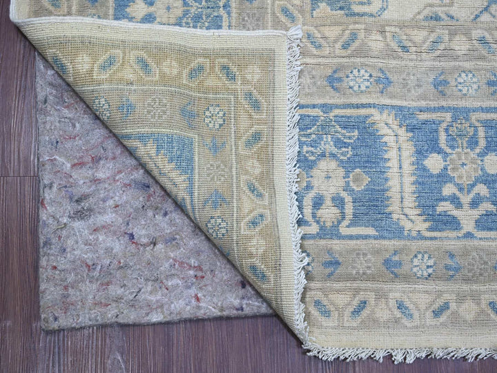 8'8" x 11'2" New Hand Knotted Ivory Wool Rectangle Oriental Rug - MOA10221776