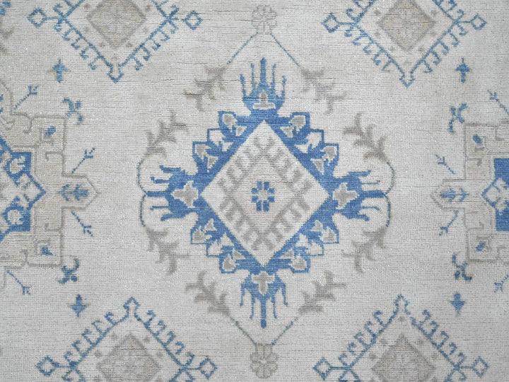 8'8" x 11'2" New Hand Knotted Ivory Wool Rectangle Oriental Rug - MOA10221776