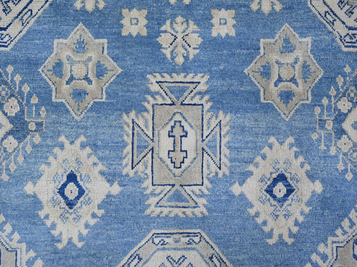 8'11" x 11'8" New Hand Knotted Blue Wool Rectangle Oriental Rug - MOA10221777