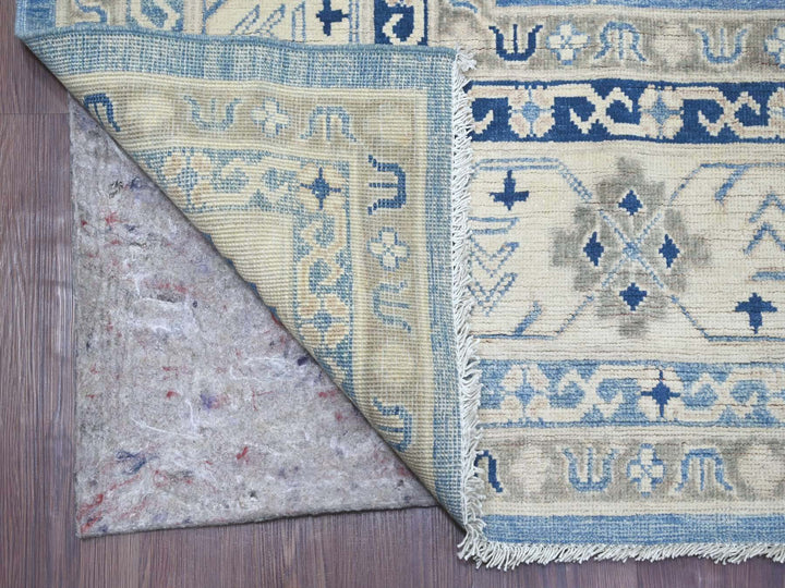 8'2" x 9'7" New Hand Knotted Blue Wool Rectangle Oriental Rug - MOA10221778