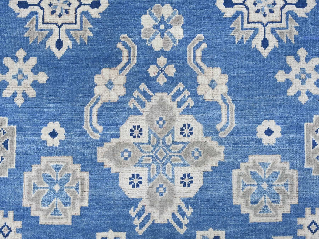 8'2" x 9'7" New Hand Knotted Blue Wool Rectangle Oriental Rug - MOA10221778