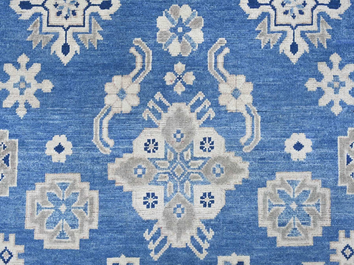 8'2" x 9'7" New Hand Knotted Blue Wool Rectangle Oriental Rug - MOA10221778