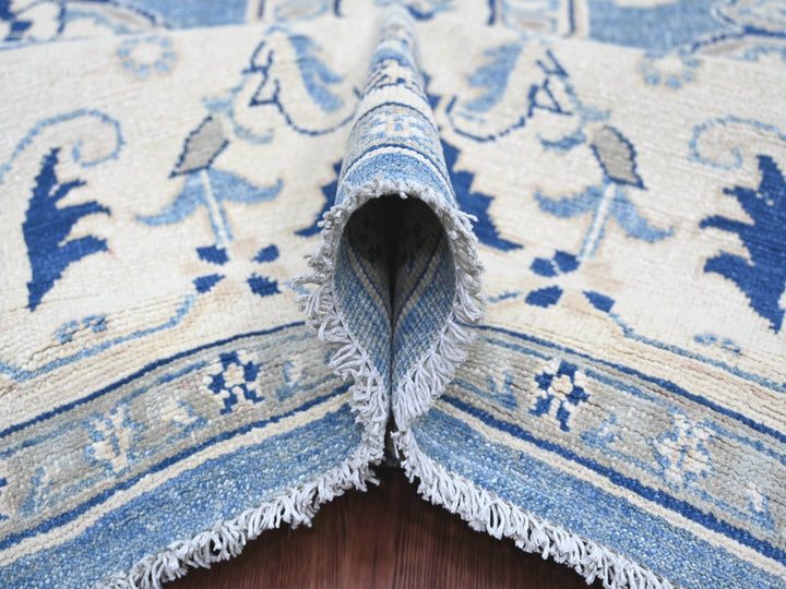 8'11" x 11'8" New Hand Knotted Blue Wool Rectangle Oriental Rug - MOA10221781