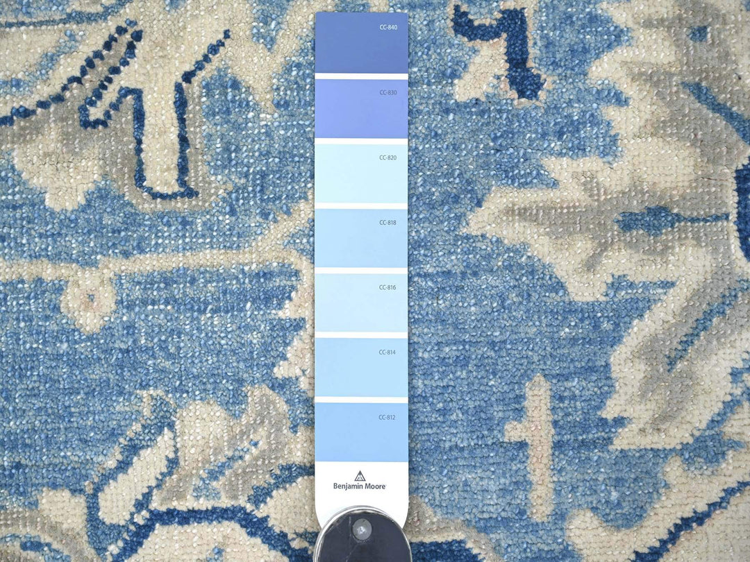 8'11" x 11'8" New Hand Knotted Blue Wool Rectangle Oriental Rug - MOA10221781
