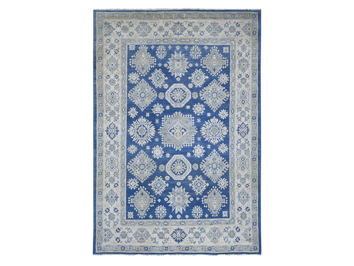 5'10" x 8'5" New Hand Knotted Blue Wool Rectangle Oriental Rug - MOA10221783