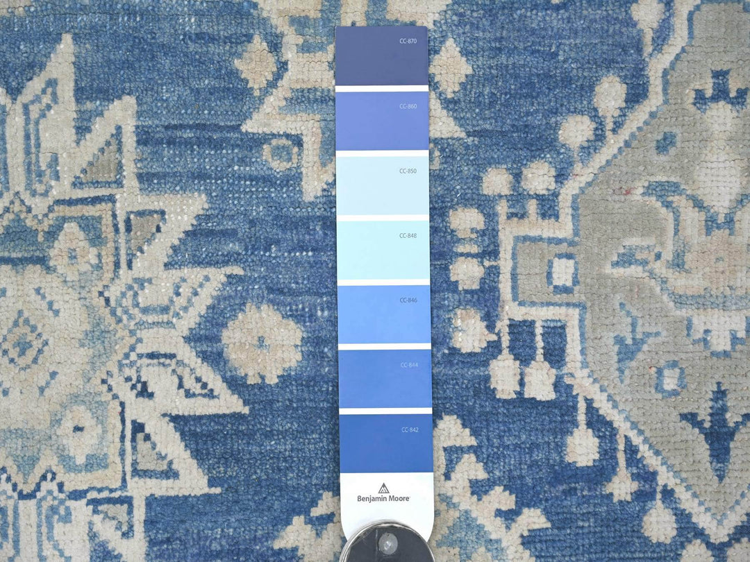 5'10" x 8'5" New Hand Knotted Blue Wool Rectangle Oriental Rug - MOA10221783