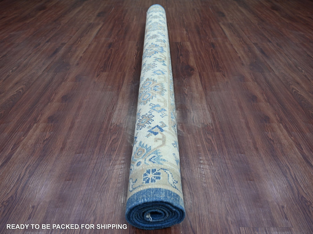 5'10" x 8'5" New Hand Knotted Blue Wool Rectangle Oriental Rug - MOA10221783