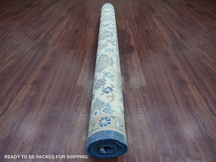5'10" x 8'5" New Hand Knotted Blue Wool Rectangle Oriental Rug - MOA10221783