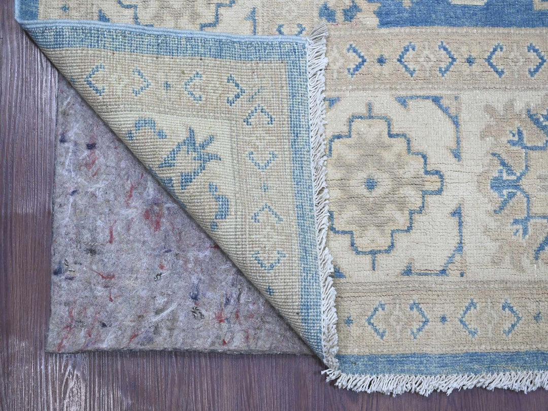 5'11" x 8'10" New Hand Knotted Blue Wool Rectangle Oriental Rug - MOA10221784
