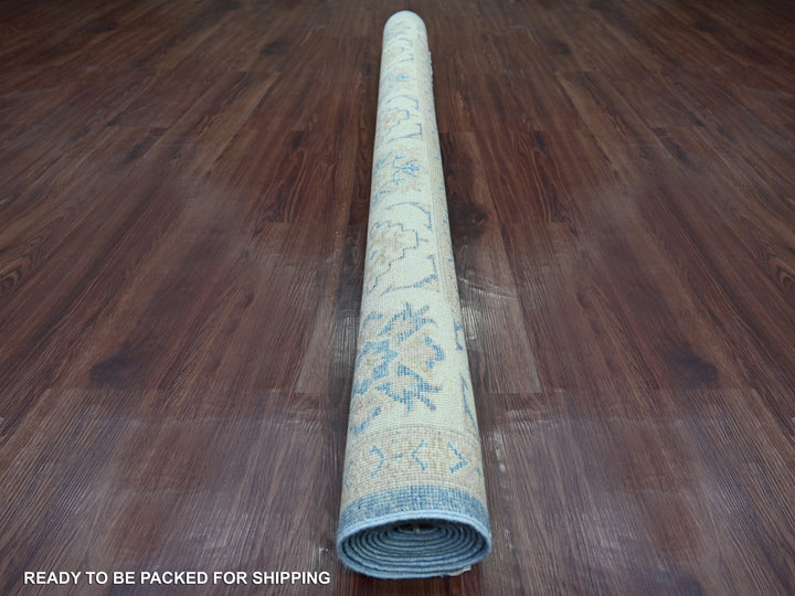 5'11" x 8'10" New Hand Knotted Blue Wool Rectangle Oriental Rug - MOA10221784
