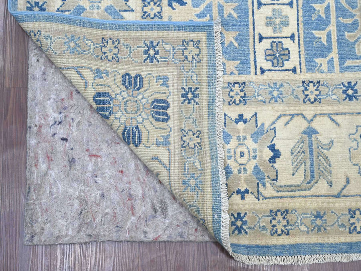 5'8" x 8'11" New Hand Knotted Blue Wool Rectangle Oriental Rug - MOA10221787