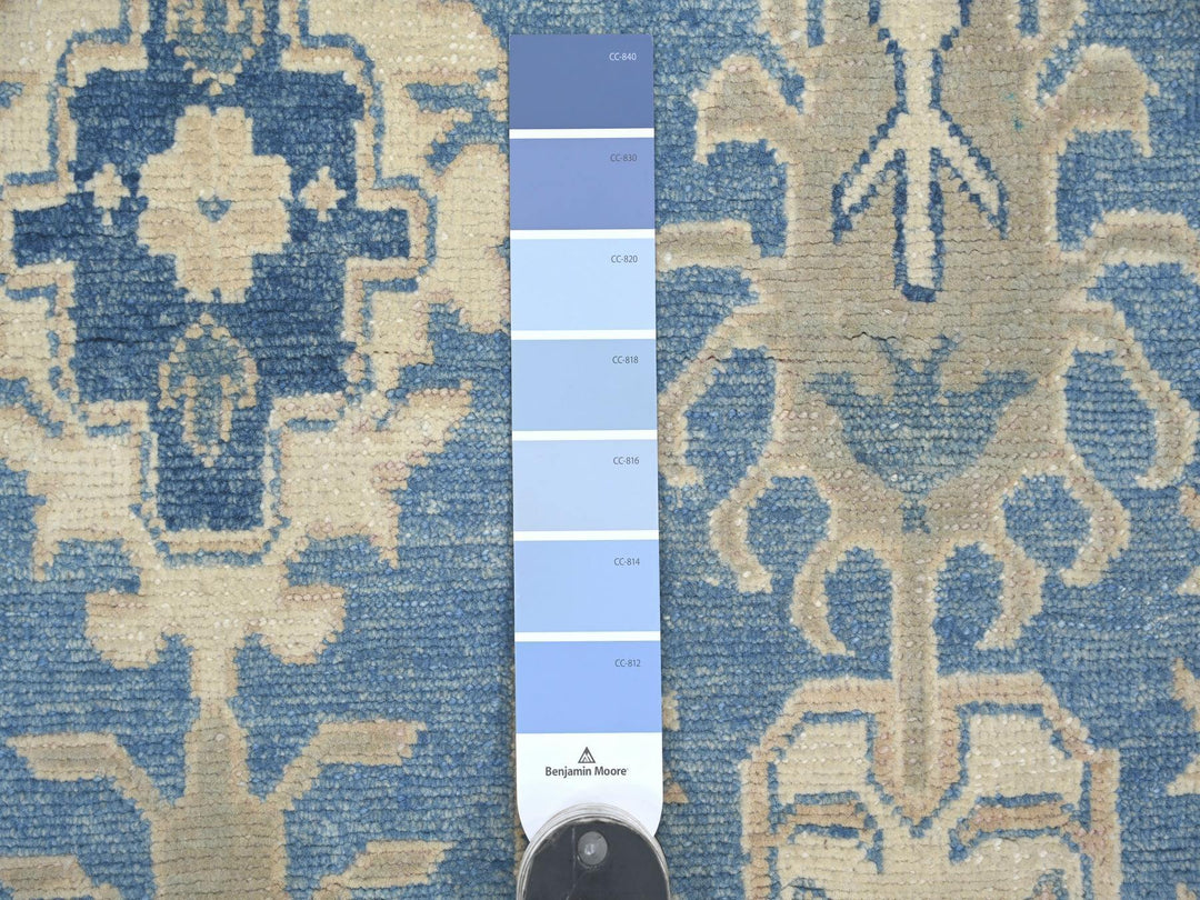 5'8" x 8'11" New Hand Knotted Blue Wool Rectangle Oriental Rug - MOA10221787