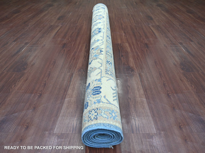 5'8" x 8'11" New Hand Knotted Blue Wool Rectangle Oriental Rug - MOA10221787