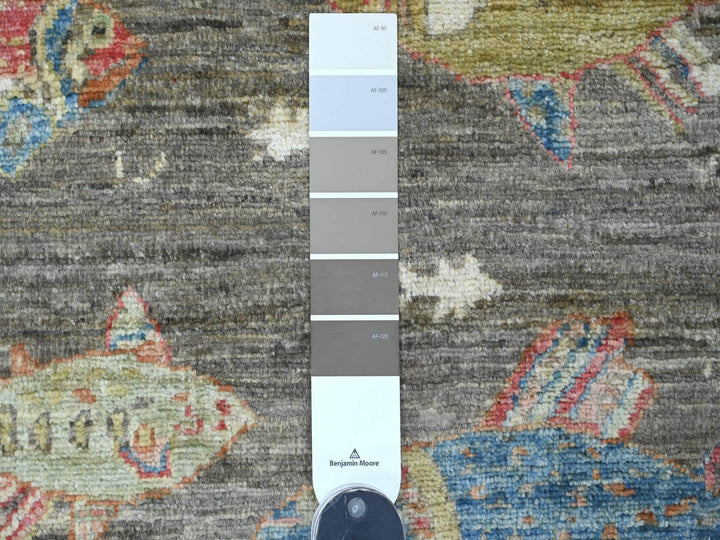 2'6" x 9'10" New Hand Knotted Brown Wool Runner Oriental Rug - MOA10221788