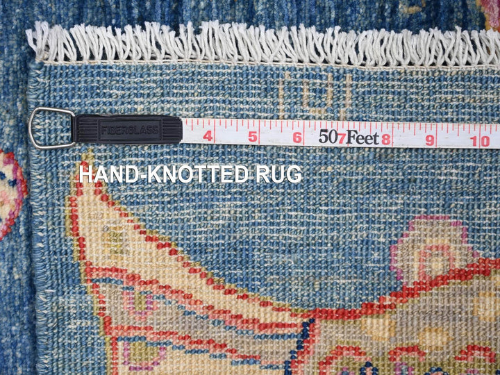 2'7" x 7'10" New Hand Knotted Blue Wool Runner Oriental Rug - MOA10221792