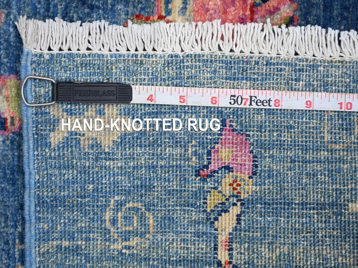 2'6" x 6'2" New Hand Knotted Blue Wool Runner Oriental Rug - MOA10221794