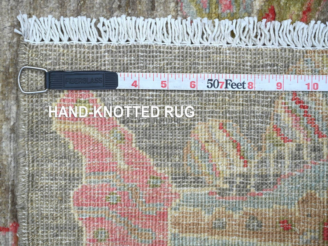 2'1" x 2'10" New Hand Knotted Grey Wool Rectangle Oriental Rug - MOA10221795