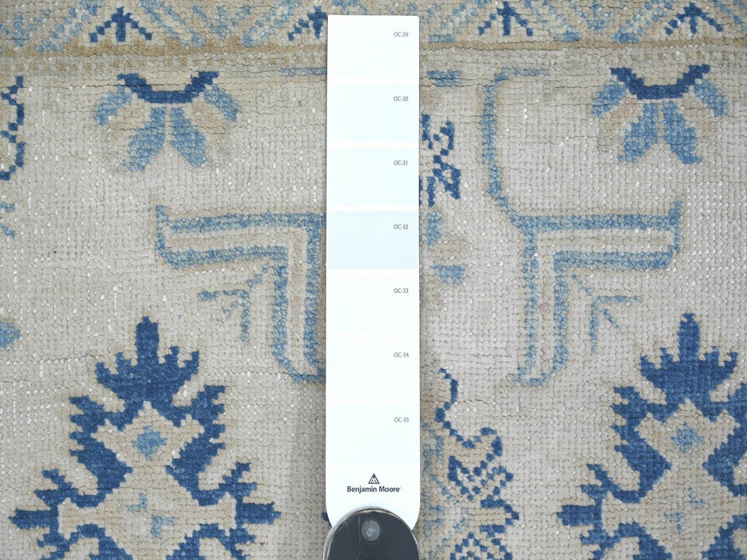 3'2" x 4'8" New Hand Knotted Ivory Wool Rectangle Oriental Rug - MOA10221801