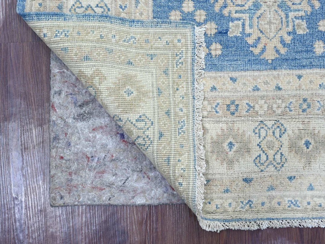3'3" x 4'10" New Hand Knotted Blue Wool Rectangle Oriental Rug - MOA10221802