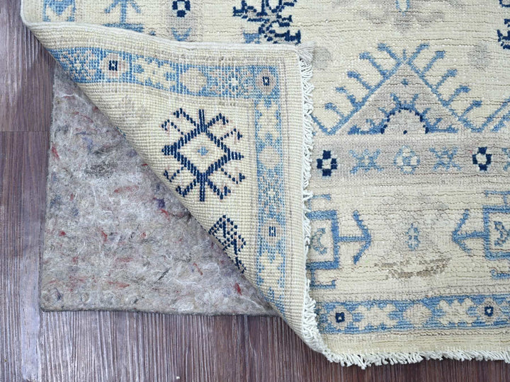 3'2" x 4'11" New Hand Knotted Ivory Wool Rectangle Oriental Rug - MOA10221803