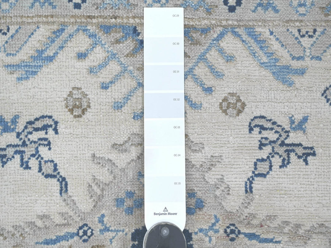 3'2" x 4'11" New Hand Knotted Ivory Wool Rectangle Oriental Rug - MOA10221803