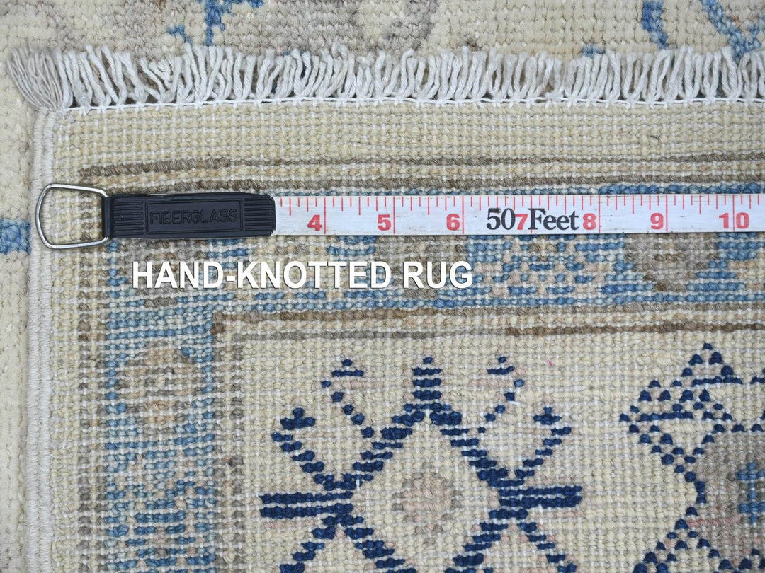 3'2" x 4'11" New Hand Knotted Ivory Wool Rectangle Oriental Rug - MOA10221803