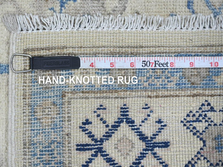 3'2" x 4'11" New Hand Knotted Ivory Wool Rectangle Oriental Rug - MOA10221803