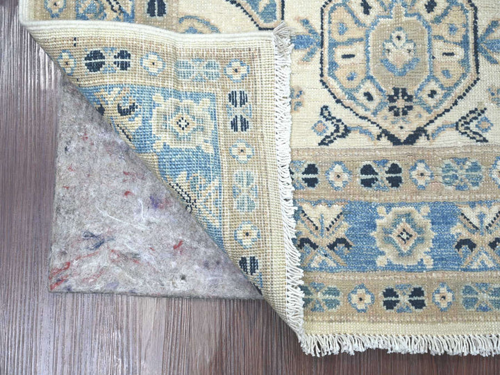 3'1" x 4'10" New Hand Knotted Ivory Wool Rectangle Oriental Rug - MOA10221805