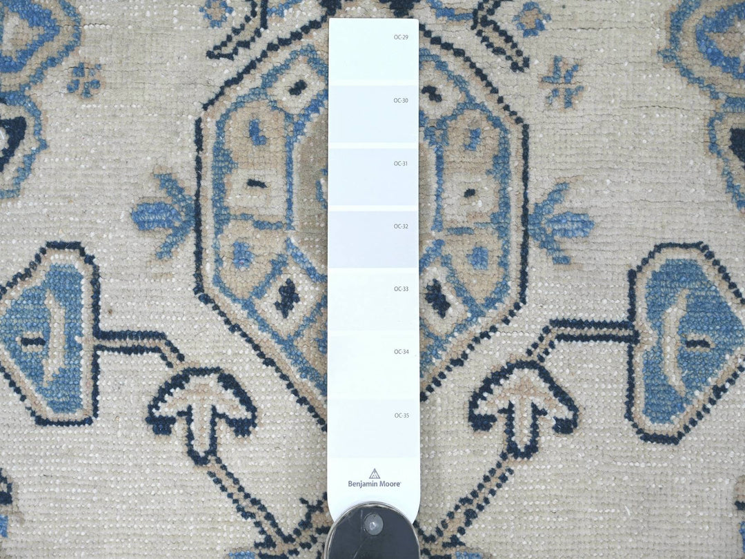 3'1" x 4'10" New Hand Knotted Ivory Wool Rectangle Oriental Rug - MOA10221805