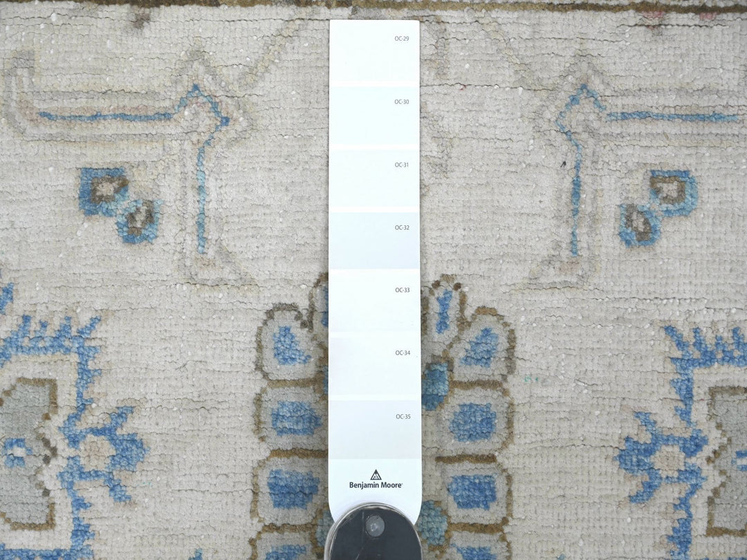 2'11" x 4'10" New Hand Knotted Ivory Wool Rectangle Oriental Rug - MOA10221807