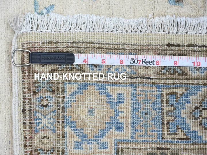 2'11" x 4'10" New Hand Knotted Ivory Wool Rectangle Oriental Rug - MOA10221807