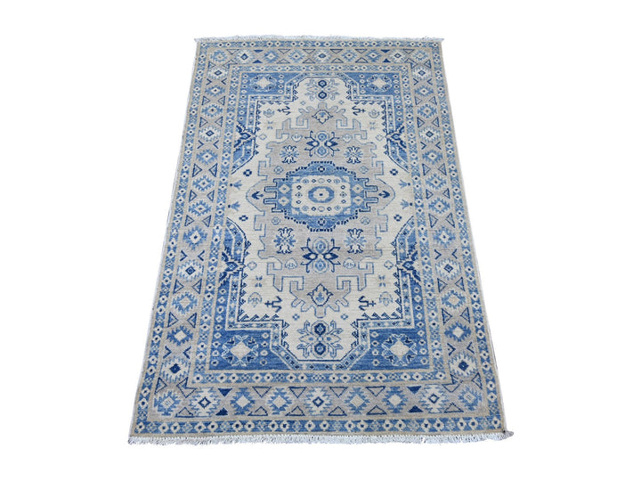 3'0" x 4'9" New Hand Knotted Ivory Wool Rectangle Oriental Rug - MOA10221808